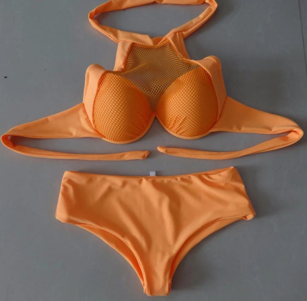 2XL Bikinis Padded Push Up Bra Biquini Swimsuit Beach Bath Suit Large