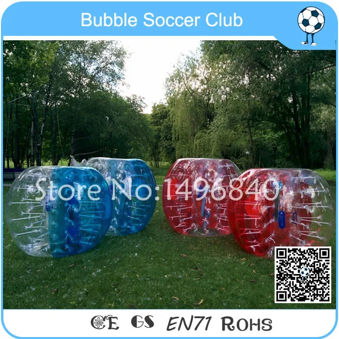 10 штук(5 шт. красный+ 5 шт синий+ 1 насос) 1,5 м надувные пузырьки шарики бамперные шары для продажи