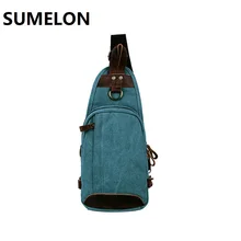 Высококачественные мужские холщовые нагрудные кожаные сумки модная дорожная сумка через плечо мужская сумка-почтальонка нагрудные пакеты