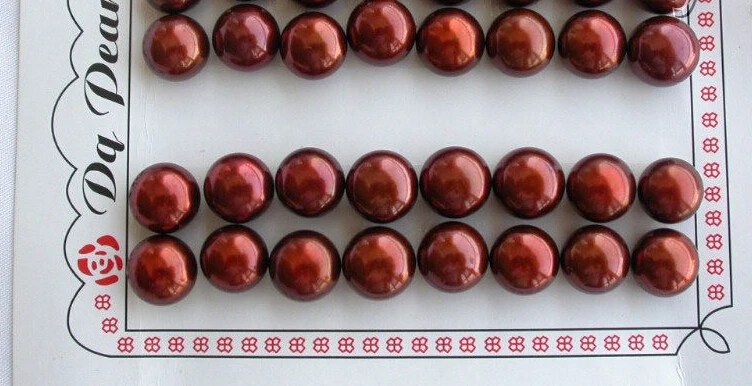 

Hot sell Noble- FREE SHIPPING>>>@@ N328 wholesale 16pair 11mm round coffee freshwater cultured pearl earrings