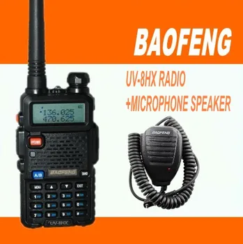 

DHL Freeshipping+Walkie Talkie 10 KM Set Baofeng Radio UV-8HX professional walky talky sister Baofeng UV 5R 8W+free speaker