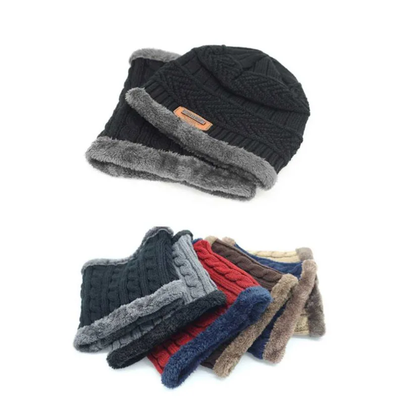 MAERSHEI/зимняя детская теплая шапка, вязаная шапка, шарф, комплект для мальчиков, Балаклава, детские шапки Skullies