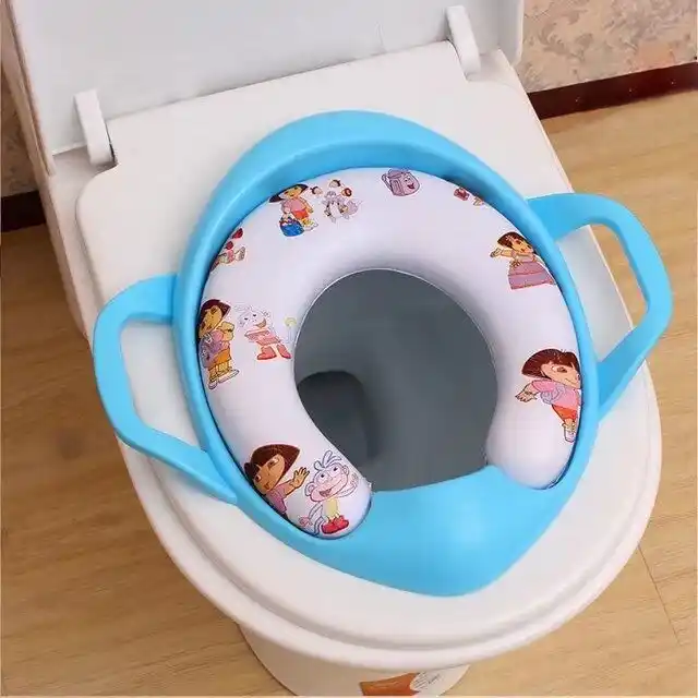 Children Potty Training Seat Baby Kids Toddler Handle Toilet Soft Pad Cushion Random Colour Potty SEAT Children Potty Training Seat Baby Kids Toddler Handle Toilet Soft Pad Cushion Random Colour Potty SEAT