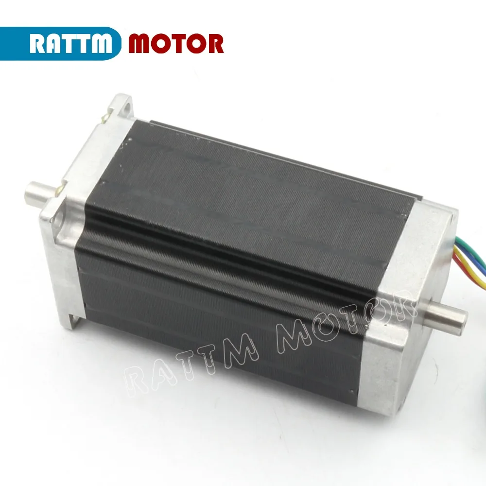 3 Axis CNC kit Nema 23 Stepper Motor(Dual Shaft) 425oz in 112mm 3A & Driver 40VDC 4A 128 microstep from Reliable nema 23 suppliers on Rattm Motor Store