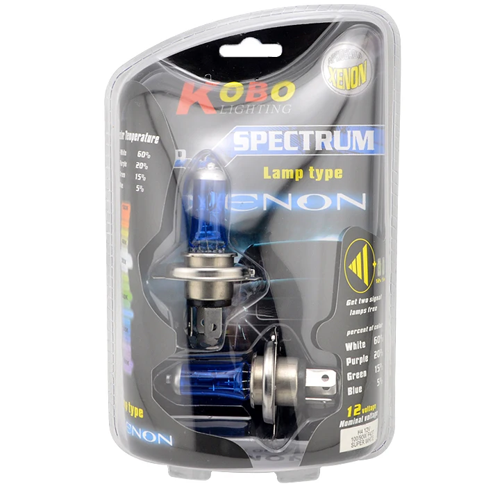 

2X H4 100W 12V Xenon Halogen Bulb Super White Fog Lights Car Headlight Replacement Lamp 5000K Car Light Source Parking