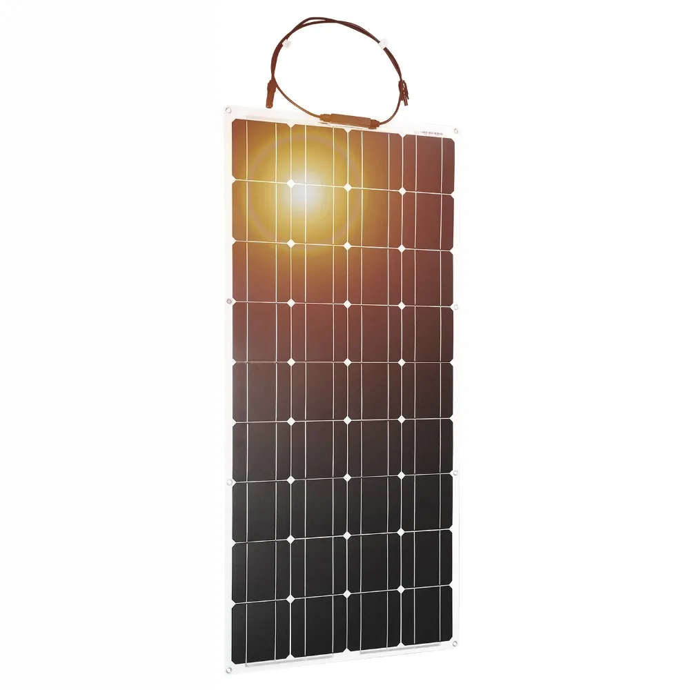 Kaufen Dokio 12V 100W Monokristalline Flexible Solar Panel Für Auto Boot Hohe Qualität Flexible Panel Solar 100w china