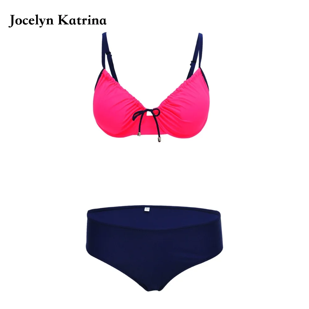 

Swimsuit 2017 Newest Sexy Bikini Woman Push Up Swimwear Solid Drawstring Bikini Set Two Bottoms Bathing Suits Biquini