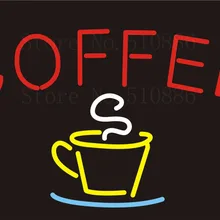 Неоновые вывески для Кофе Ресторан Пиво Вино Настоящее Стеклянная трубка Бар Паб вывески Дисплей украсить магазин свет знак 17* 14"