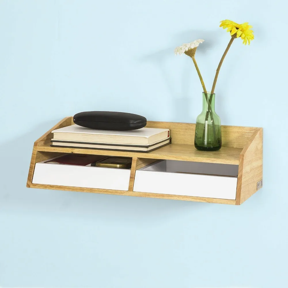 SoBuy FRG271-WN, 2 Drawers Wall Floating Shelf, Wall Drawer Storage Display Shelf Cabinet SoBuy FRG271-WN, 2 Drawers Wall Floating Shelf, Wall Drawer Storage Display Shelf Cabinet