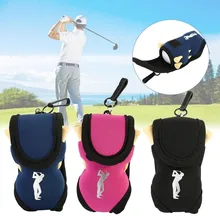 3 цвета мини держатель мяча для игры в гольф сумка для переноски Зажим для ремня Универсальный чехол спортивные аксессуары для гольфа