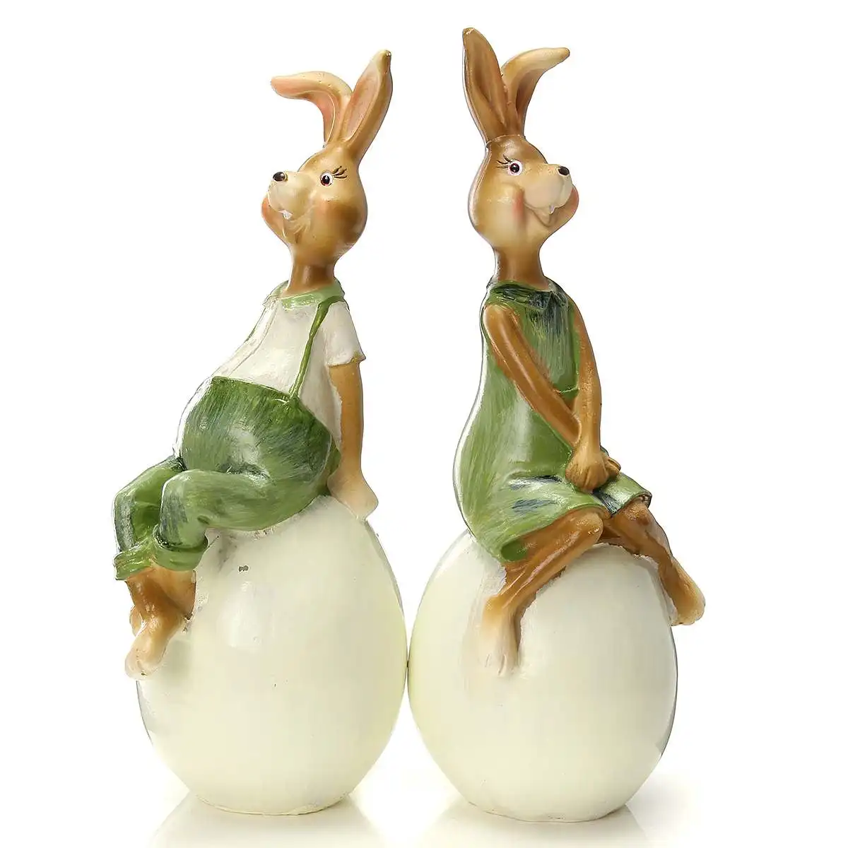 

2pc/set Rabbit Ornament Miniature Figurine Fairy Garden Decor Home Decoration Micro Landscape Terrarium Thanksgiving Day Gift