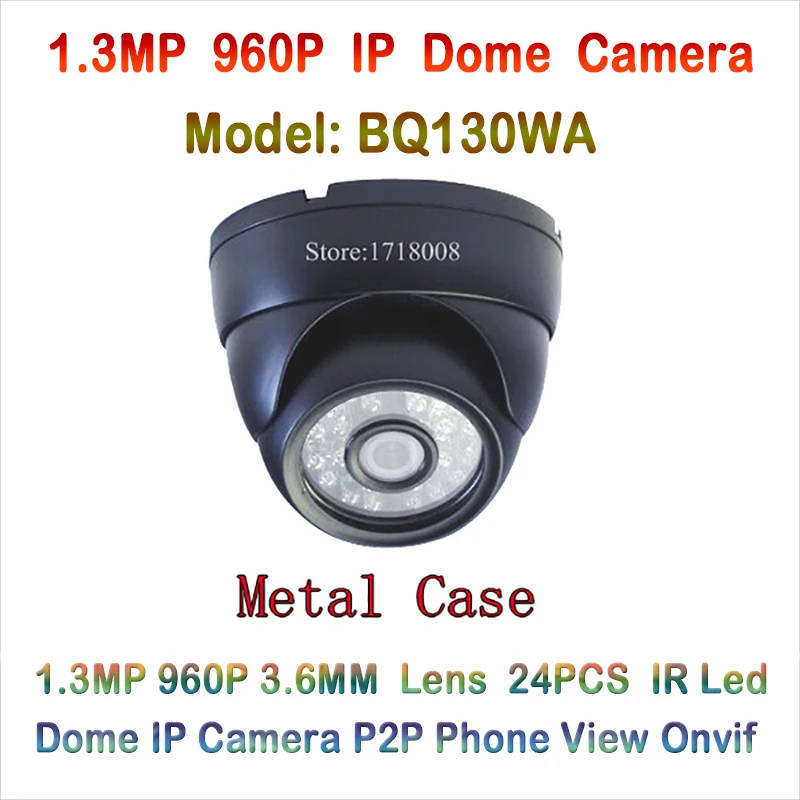 ФОТО All Metal 960P Day & Night Vision IR Dome Outdoor CCTV Security Cam Vandalproof 3.6mm Wide Angle Lens Mini HD Dome IP Camera
