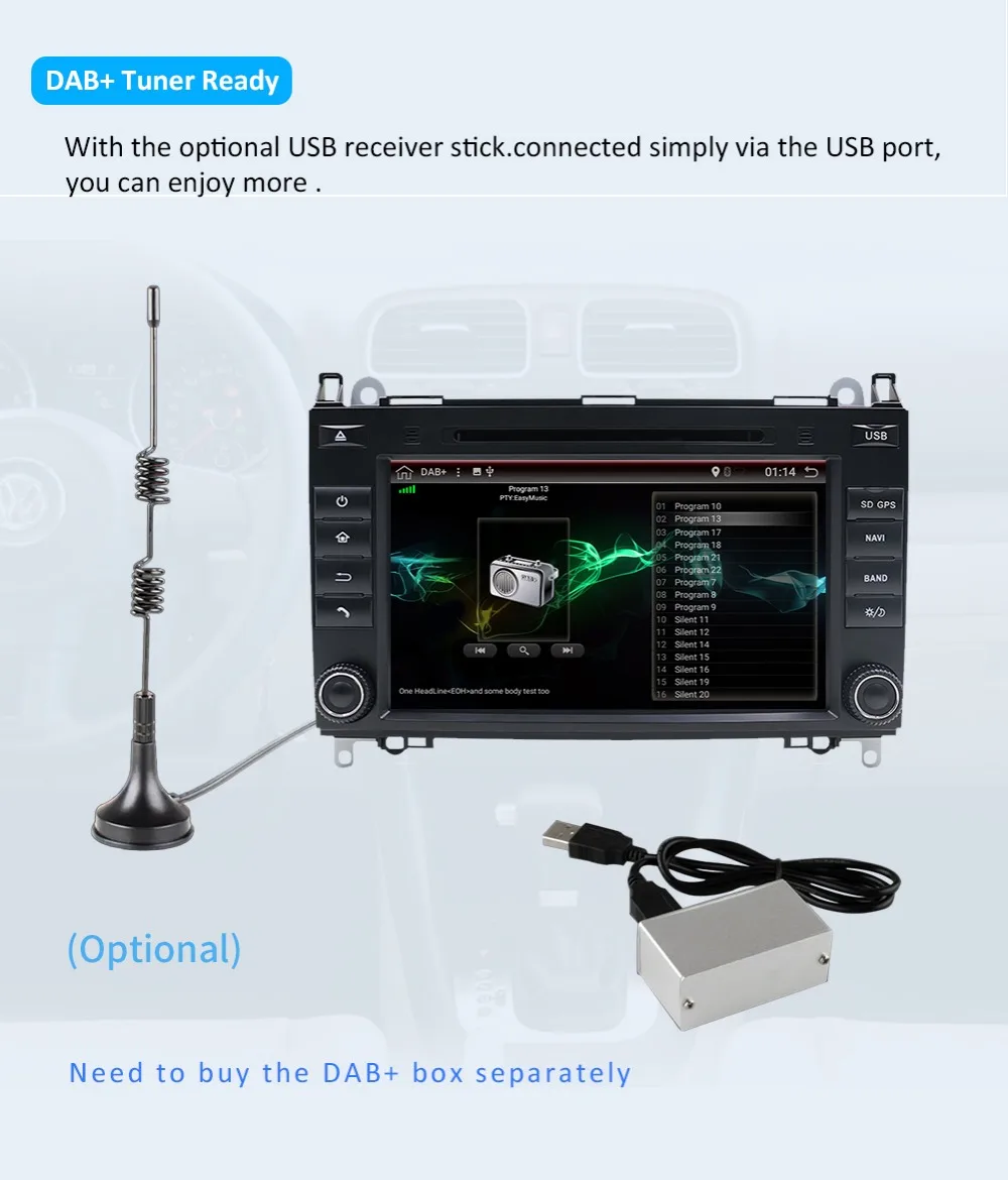 Flash Deal Android 9 For Mercedes Benz Sprinter B200 W209 W169 B-class W245 B170 Vito W639 2 DIN Car DVD player Radio GPS multimedia stereo 15