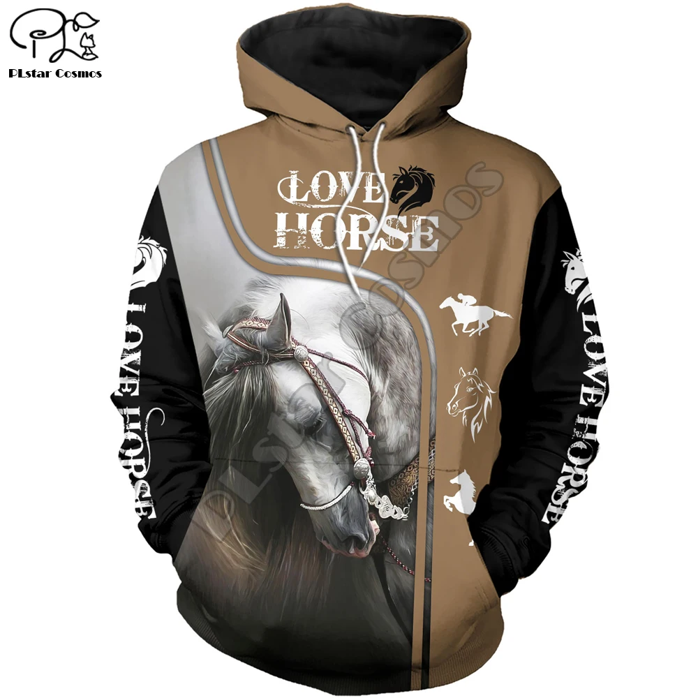 

New 3D sweatshirt Hoodies Men Horse Colorful 3D Print Long Sleeve Fashion Hipster Hoodie Loose Streetwear Pullovers Top MA034