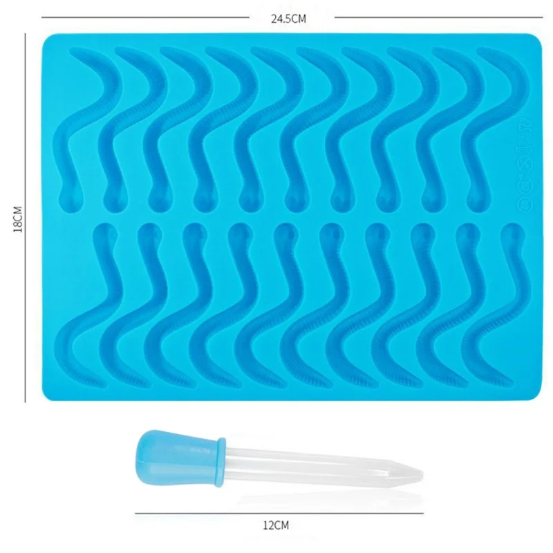 Новые DIY Детские наборы для десерта змеи черви в форме конфеты силикон для заливки в формы шоколада капельница сделать форма для конфет, желе