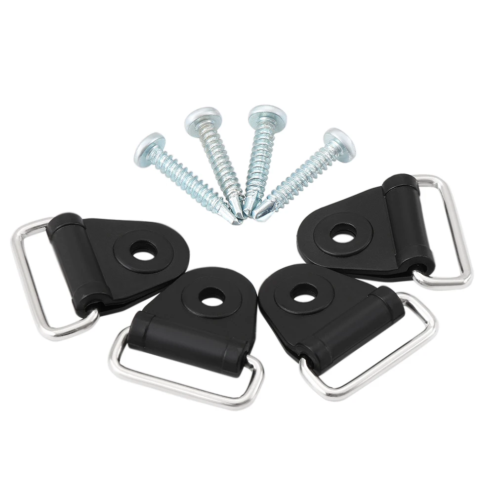 

Universal Car Hook Hanger Car Rear Trunk Boot Floor Cargo Net Tie Down Hook Ring Loop Hanging Fixings In Auto 4PCS