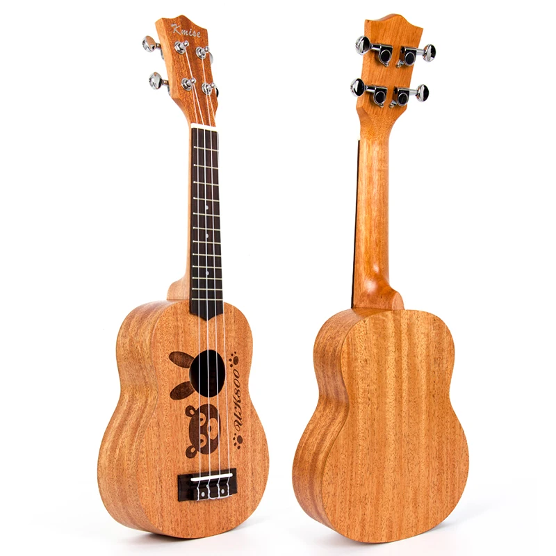 

Kmise Ukulele Soprano Ukelele Uke Mahogany 21 Inch 12 Frets 4 String Hawaiian Guitar