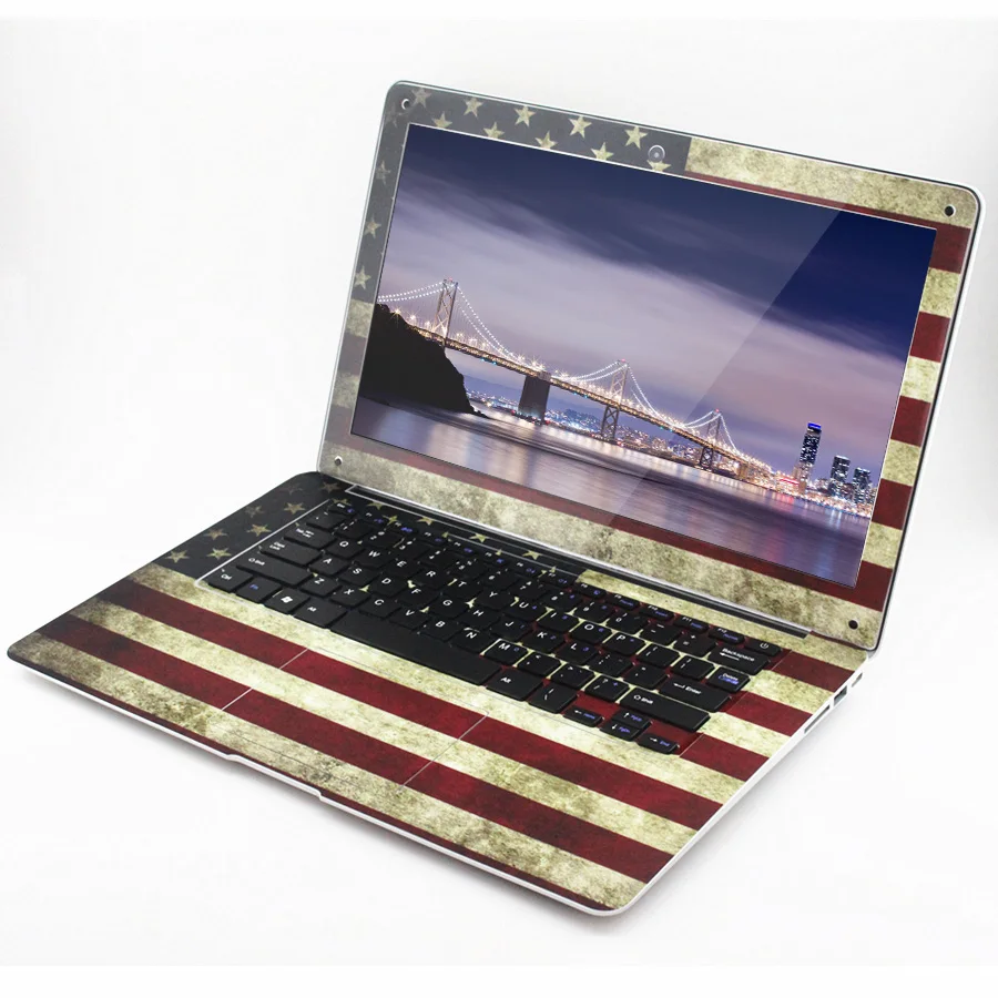 USA Flag 4GB Ram+500GB HDD Windows 10 System Ultrathin Quad Core Fast Boot Laptop Notebook Netbook Computer,free shipping