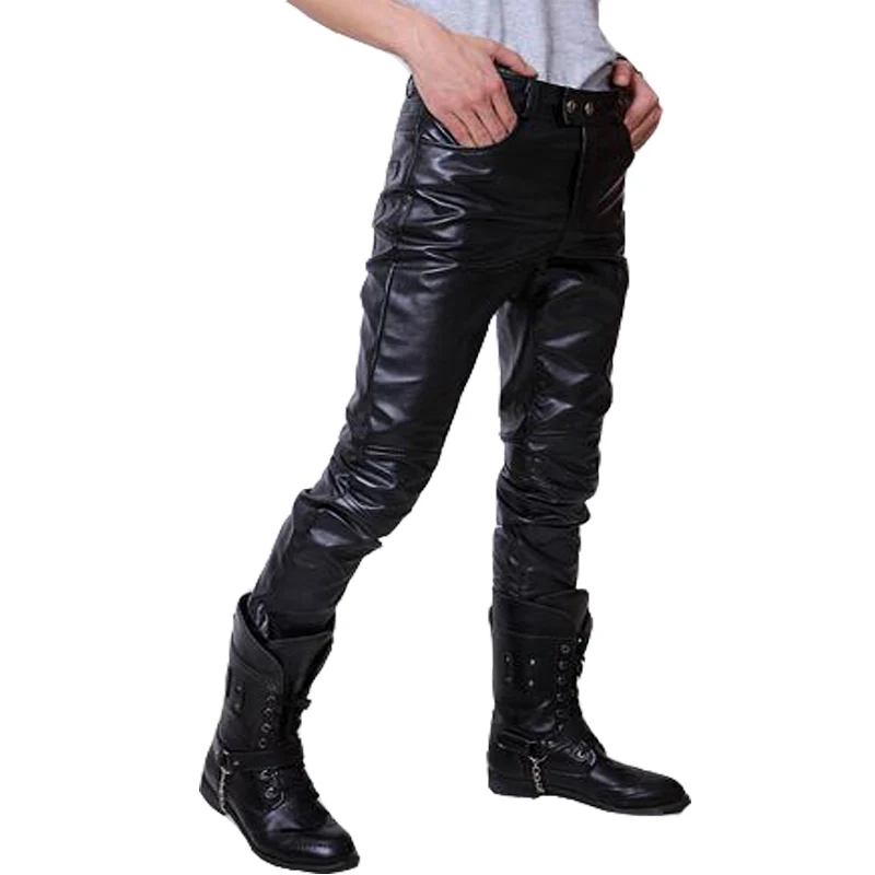2016 Hip Hop Mens Leather Pants Faux 