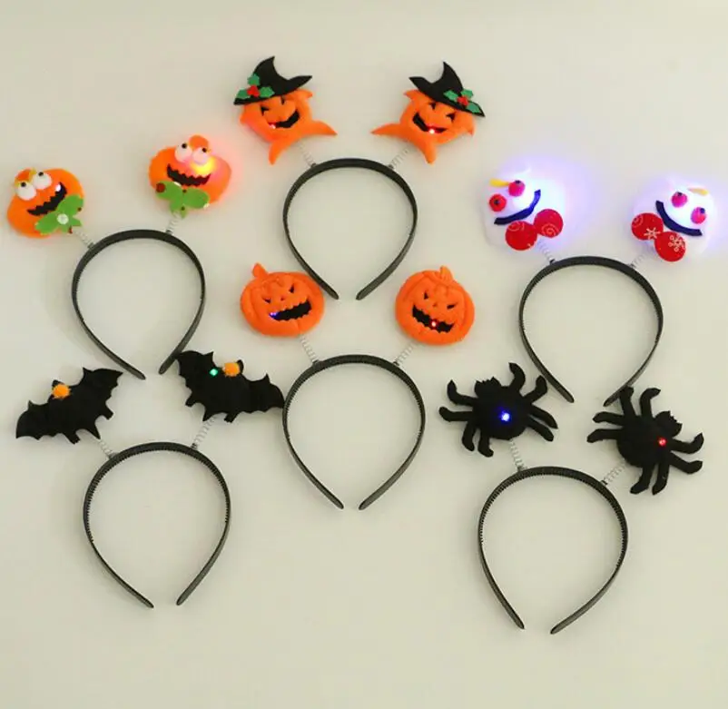 New 12 pcs Popular Halloween lights glowing headband Accessories gift in Hair Jewelry from