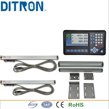 

FREE SHIPPING NEW DESIGN High precision 2 axies DRO Digital Readout + 2pcs digital Linear Scale for lathe(1um 50-1000mm)