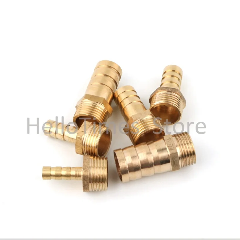 10 X 3/8" M TO HOSE 3/8" Joiner Brass Connector Pipe Water Air Pump Vacuum