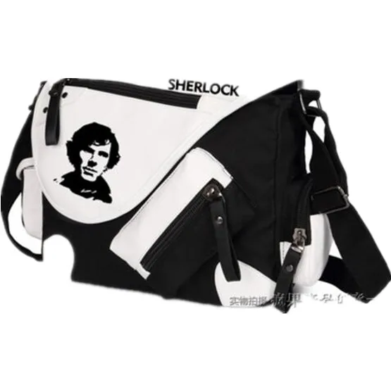 Sherlock i am sher locked Shoulder Handbag Bag School Canvas Casual Zipper Boys Girl Crossbody Bags Schoolbag Messenger Bag Gift