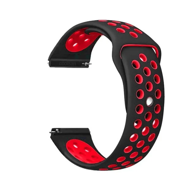 Strap for Samsung Gear S3 S2 sport Frontier Classic galaxy Watch active 42mm 46mm Band huami amazfit bip 22mm 20mm huawei GT 2 - Цвет: Black and red