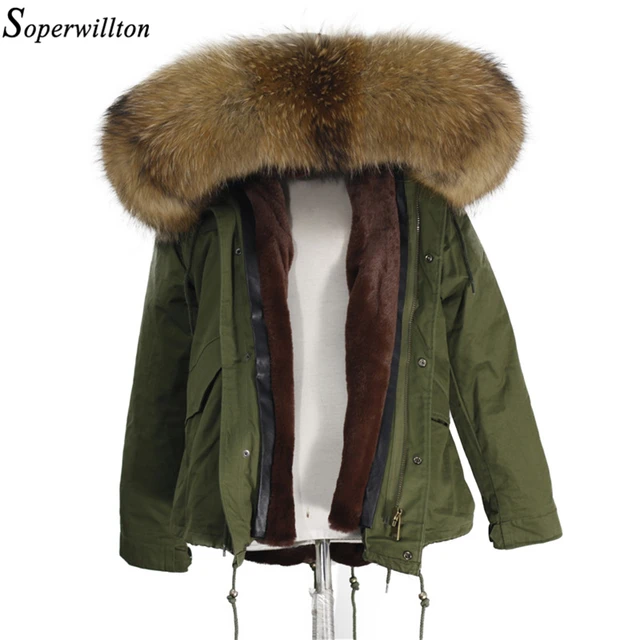 Best price at $118 Cheap 2016 New Lady Parkas Female Jacket Coats Collar Thicken Warm Padded Gray Natural Large Real Fur Winter Jacket Collar Hooded D183