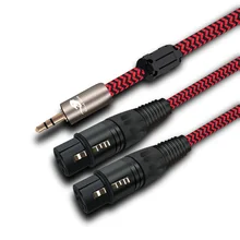 HiFi аудио кабель Mini Jack 3,5 мм для Dual XLR Female 3 Pin микшерный пульт усилитель телефон ПК стерео экранированный кабель 1 м 2 м 3 м 5 м 8 м