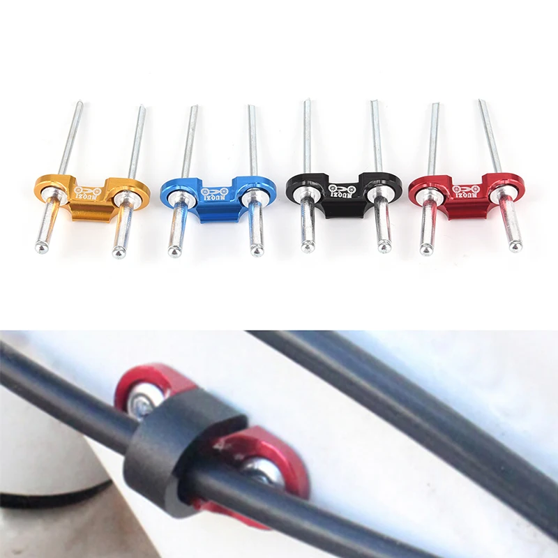 30pcs Black  Bicycle MTB C-Clips Buckle Hose Brake Gear Cable Housing Guide FG 