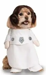 Новый Star Wars Princess leia Dog повязка Костюм Pet Хеллоуин костюм 2 размера