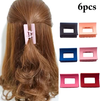 

6PCS Jaw Clip Mini Creative Elegant Acrylic Non-Slip Claw Clip Hair Clamp for Women