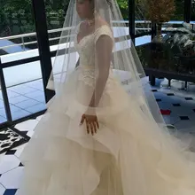 Часовня Длина свадебная вуаль с конским волосом отделка капля вуаль 1 слой свадебная вуаль без гребня в белом, слоновой кости, шампанском