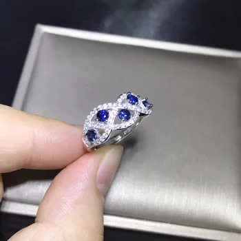 

Anillos Qi Xuan_Blue Stone Luxury Rings_Fashion Ring_S925 Solid Silver Fashion Blue Rings_Manufacturer Directly Sales