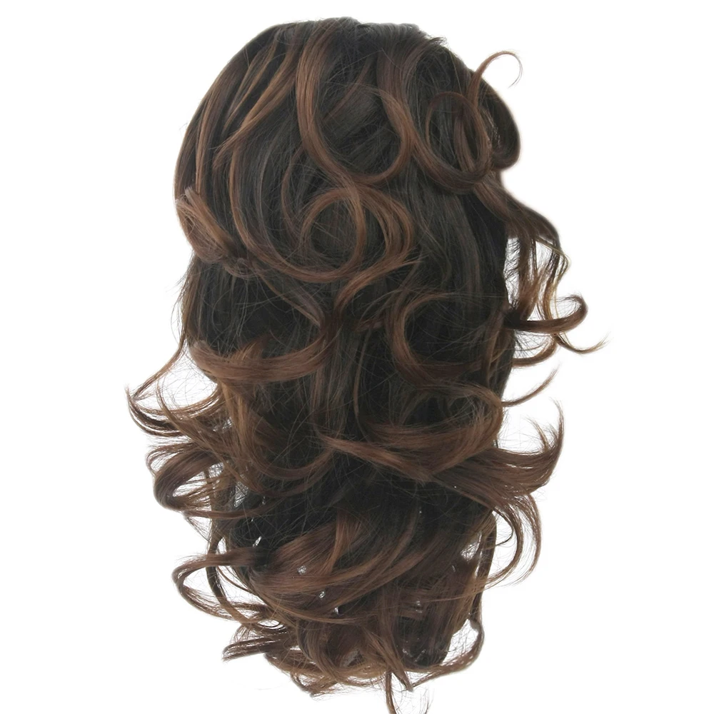 Soowee False Hair Claw Ponytail Synthetic Hair Little Blonde Pony Tail Fairy Tail on Clips Hairpieces for Extension