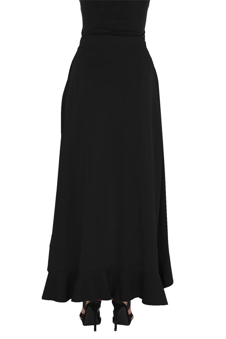 Black-Chiffon-Tie-Waist-Ruffle-Palazzo-Pants-LC77034-2-2