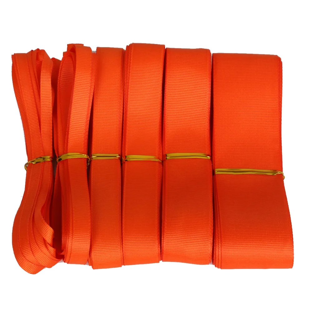 

5Yard 7 10 15 20 25 38mm Orange Red Grosgrain Ribbon Wedding Party Decoration Gift Wrap Christmas Ribbon DIY Headwear Accessory