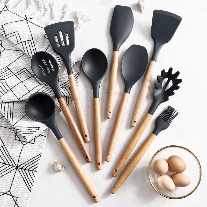 Silicone Spatula Utensils Turner Soup Spoon Kitchen Utensils