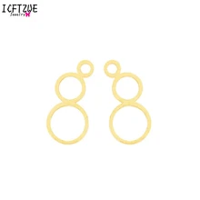 Dianshangkaituozhe 10 пар Нержавеющая сталь orecchini золото Цвет три круга в линия уха манжеты Серьги для Для женщин Bijoux Femme