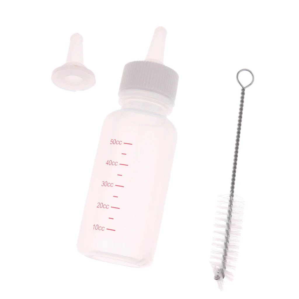 50ml Soft Dog Cat Baby Silicone Gel Nipple Pacifier Pet Milk Bottle Feeding Tool