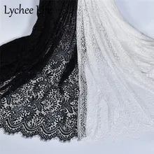 Lychee Life французские ресницы, кружевная ткань 150 см, Экологичная ткань, сделай сам, ручная работа, сшитая одежда, аксессуары для свадебного платья