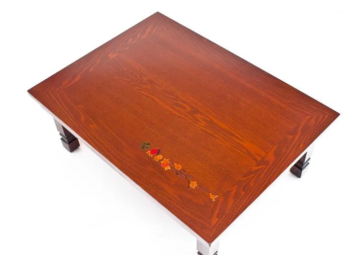 90X75cm Korean Folding Table Antique Furniture Living Room Low Wood Coffee Table Asian Traditional Antique Tea Table Wooden