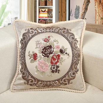 

European-style living room Cushion Cover The embroide Pillow Cases 50X50cm Bedroom Sofa Pillowcase Home Decor Christmas gift