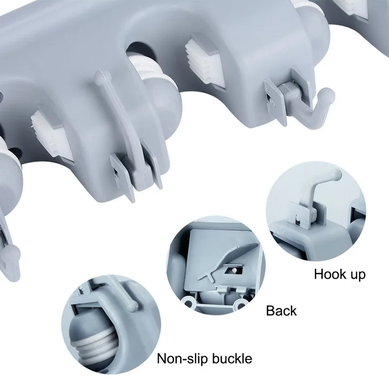 Органайзер для ванной комнаты держатели швабры 4/5 положение щетка метла вешалка для хранения Швабра для домашнего хозяйства вешалка для щеток Кухонные гаджеты