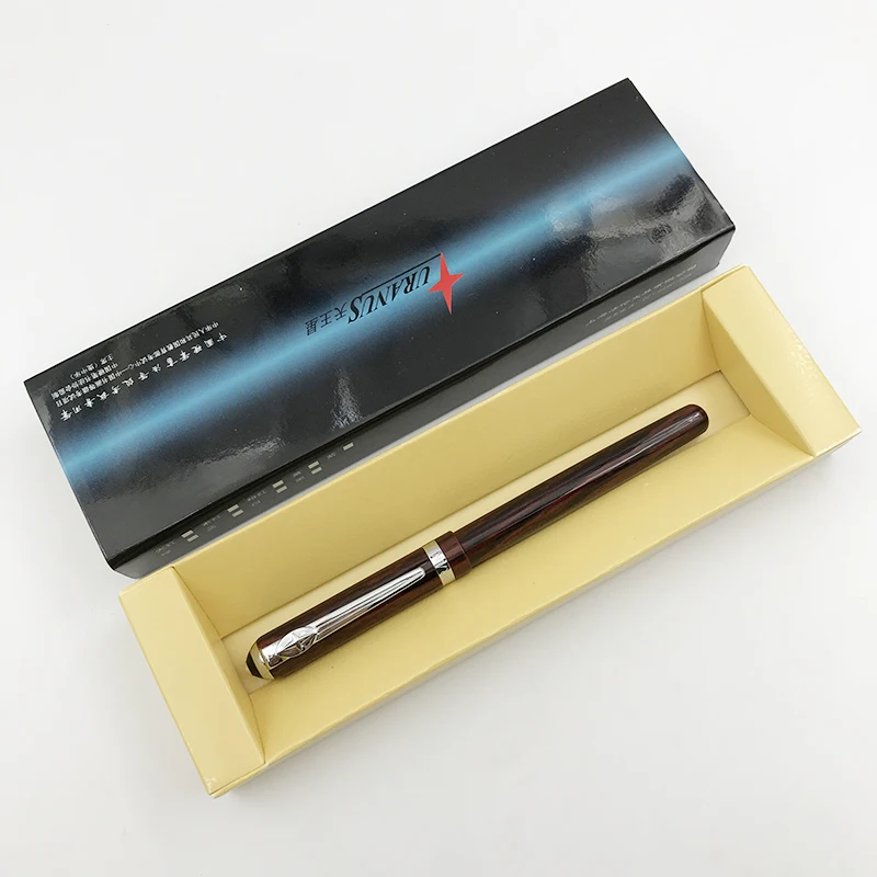 Красный Авторучка Duke Fine Nib 0,5 мм металлическое иридиевое остриё деловые Подарочные ручки для мужчин и женщин с футляром для ручек 1 шт./лот офисные принадлежности - Цвет: Красный