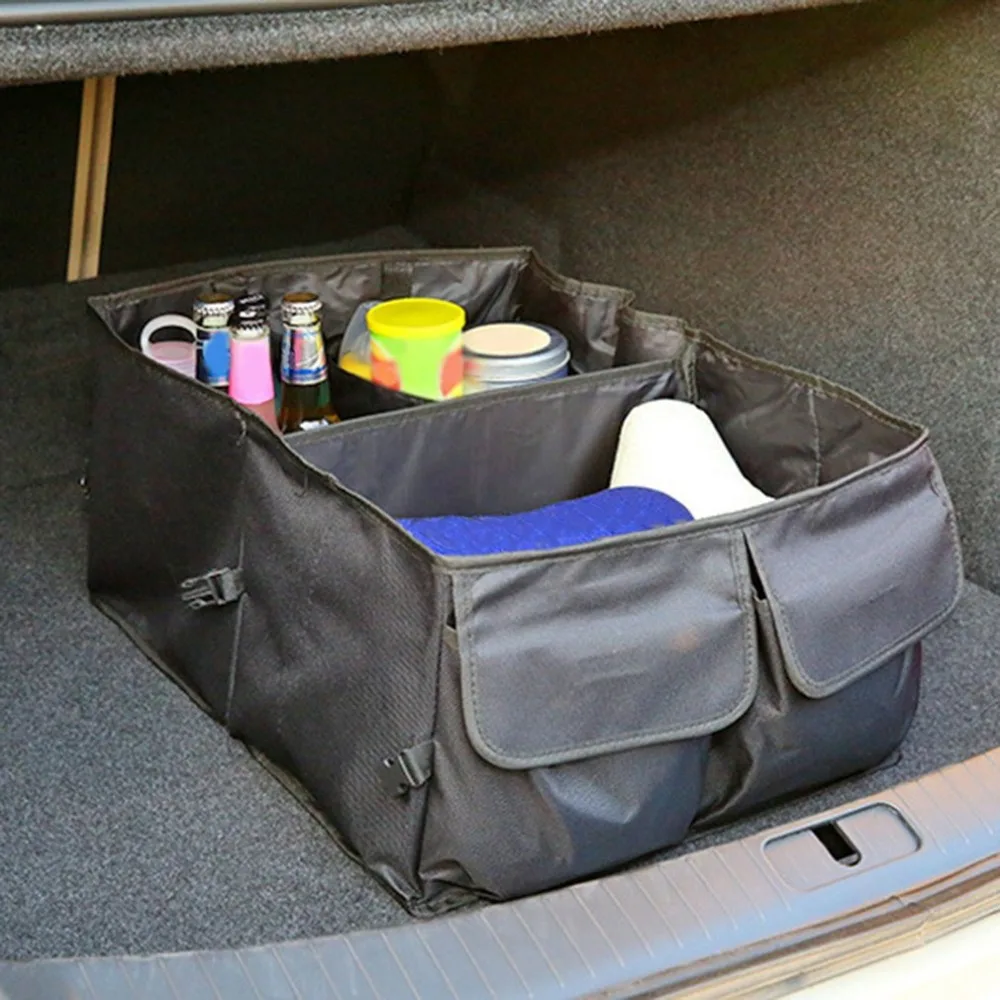 

Folding Flat Storage Organizer Collapsible Auto Sturdy For Car SUV Van Truck With Stiff Base Plates For Bottom Support