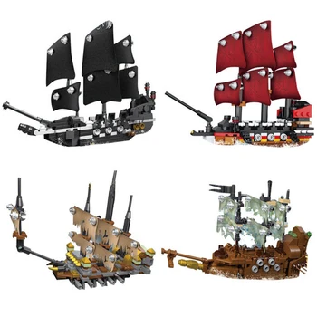 

brand 03058 Pirates Queen Anne's Revenge Silent Mary Ship Building Blocks Educational toys for Kids gifts Compatible With Toys
