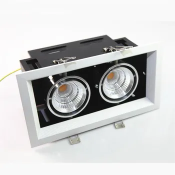 

Double 24W LED downlight Dimmable 2X12W LED Ceiling LED light AC85V-265V Spotlights Warm/Cold white plafond recessed lamps