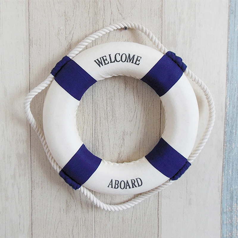 

Mediterranean Style Sea Lifebuoy Wall Stickers Hanging Lifebuoy For Home Decor Wedding Crafts Gift Wall Children Room Decoration